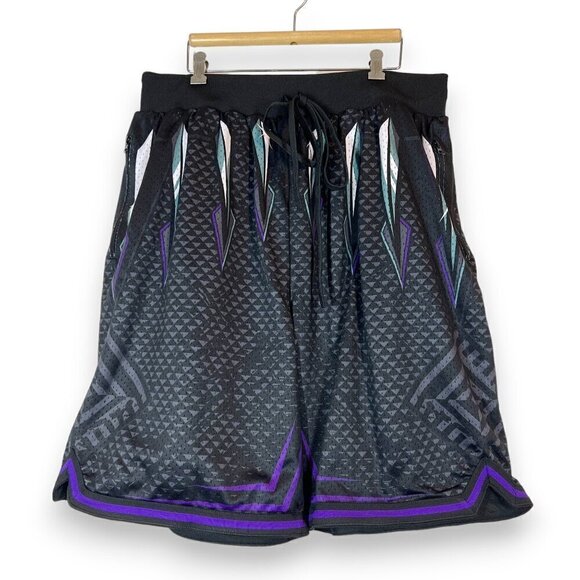 Basketball Shorts Savs Black Purple Athletic Streetwear 3XL - Picture 1 of 5